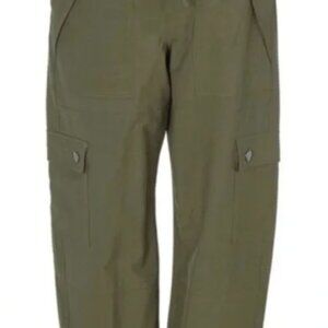 CAbi Green Ankle Cropped Pants